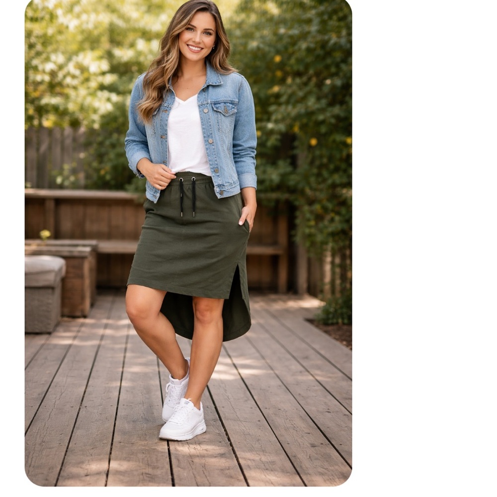 NWT Grey State Green Desert Palm Lena Skirt Size XS